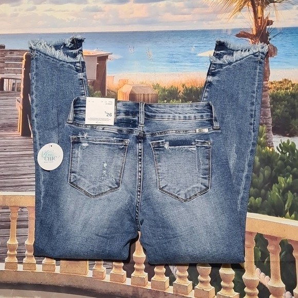 Kancan Distressed Skinny Jeans Size 5/26 NWT - Picture 8 of 9